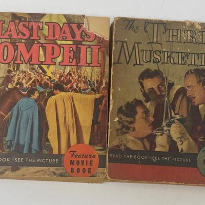 Two Vintage Movie Books - The Last Days Pompeii & The Three Musketeers