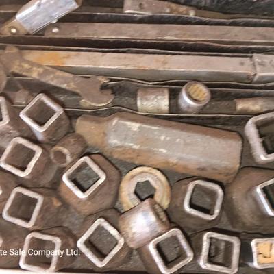 Antique socket set in metal case