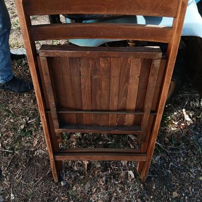 19th Century Medical Teaching Device antique chalk board and wooden folding chair