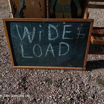 19th Century Medical Teaching Device antique chalk board and wooden folding chair