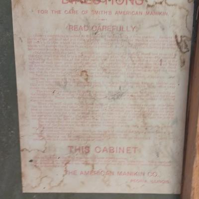 19th Century Medical Teaching Device antique chalk board and wooden folding chair