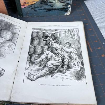 4 ANTIQUE STORY BOOKS: Chatter Box, Black Beauty, Buds & Beauties, 