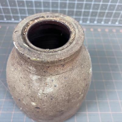 Antique Glazed Crock Jar Pennsylvania Origin