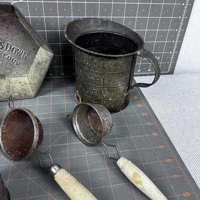 Grouping of Antique Cooking Utensils and Pans