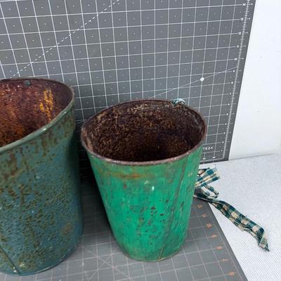 2 OLD Green SAP Buckets 