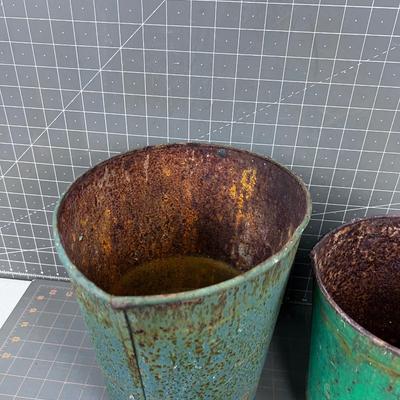 2 OLD Green SAP Buckets 