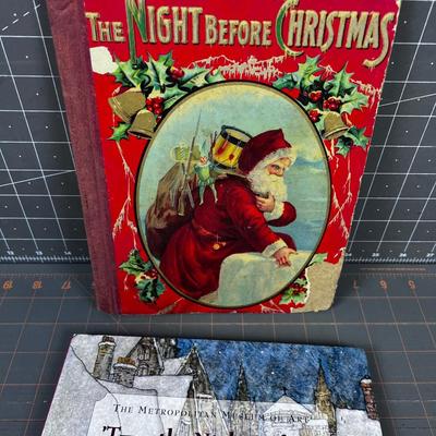 (2) Night Before Christmas Books: 1 Antique and 1 Modern - 90 year Difference 