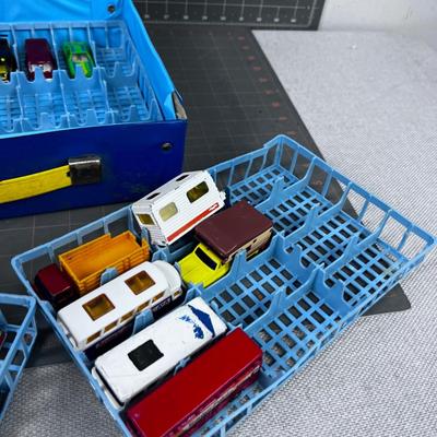 Match Box Vehicles With Case 