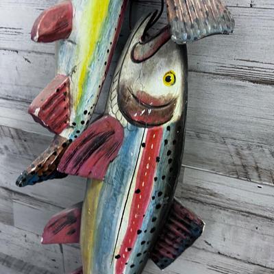 Stringer of Fish, Wood Carved
