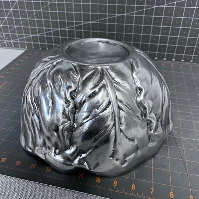 Cast Aluminum Salad Serving Bowl in the style of Arthur Court