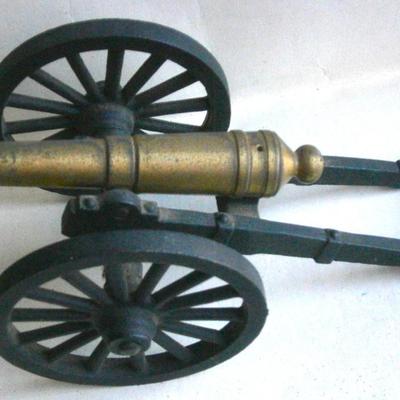 Vintage Toy Brass & Iron  Cannon