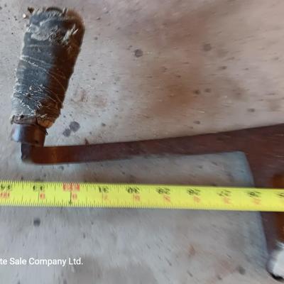 Vintage Antique Primitive Hay Cutting or Ice Knife Hand Saw Rustic Barn / Farm Tool