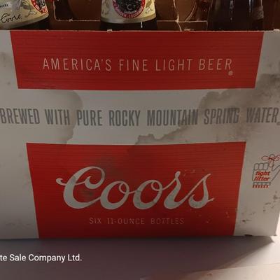 Antique Anheuser Busch and Otto Frey cork screws with Coors glass bottles and booklet