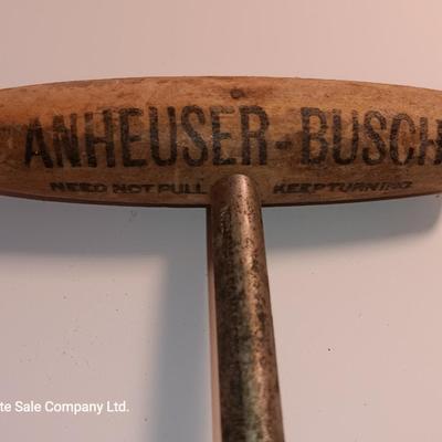 Antique Anheuser Busch and Otto Frey cork screws with Coors glass bottles and booklet