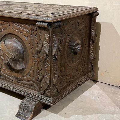Beautiful Solid Wood Carved Chest