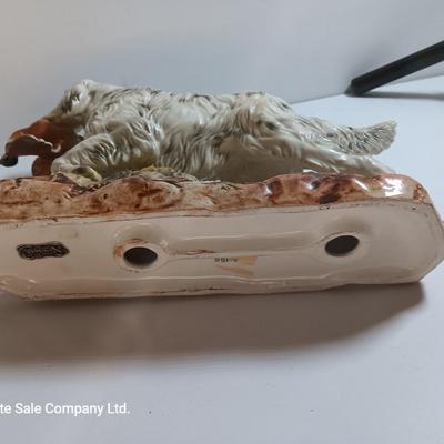 MAN CAVE Vintage Norcrest English setter with pheasant - cedar box from Glen Echo and a new pocketknife