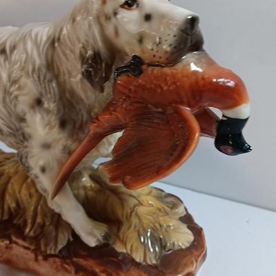 MAN CAVE Vintage Norcrest English setter with pheasant - cedar box from Glen Echo and a new pocketknife