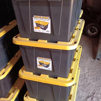 27-gallon Tough Box Construction grade storage containers
