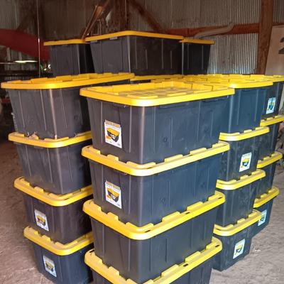 27-gallon Tough Box Construction grade storage containers