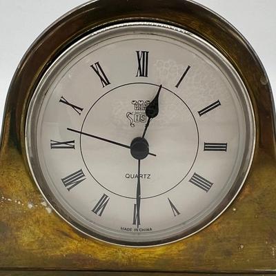 Vintage International Silver Co. Desk Analog, Quartz Clock