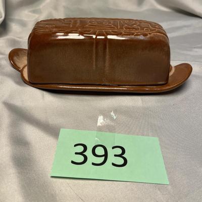 Frankoma Aztec Butter Dish