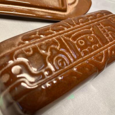Frankoma Aztec Butter Dish