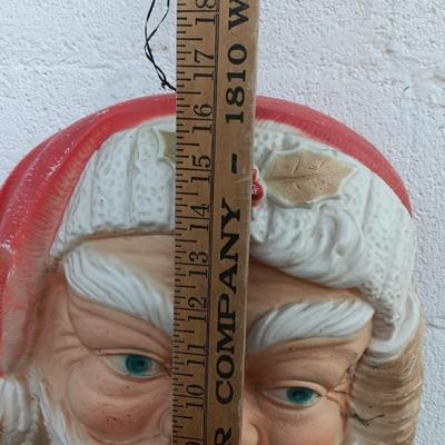 Vintage Blow Mold Santa face