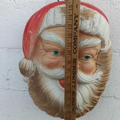Vintage Blow Mold Santa face