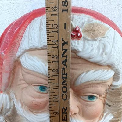 Vintage Blow Mold Santa face