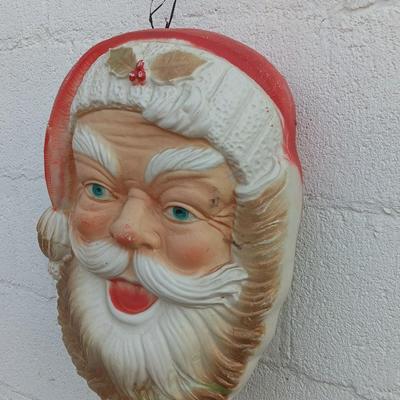 Vintage Blow Mold Santa face