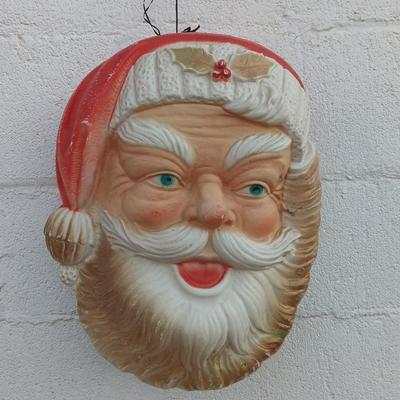 Vintage Blow Mold Santa face