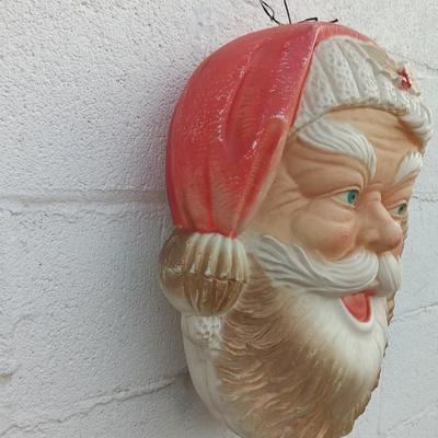 Vintage Blow Mold Santa face