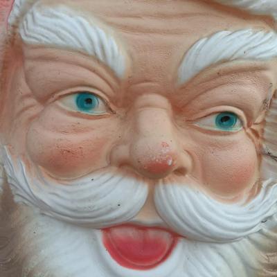 Vintage Blow Mold Santa face