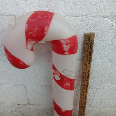 Vintage Candy cane blow mold