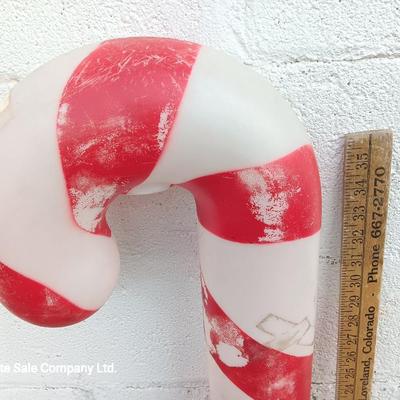 Vintage Candy cane blow mold