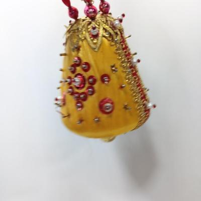 Vintage Gold string satin ornaments