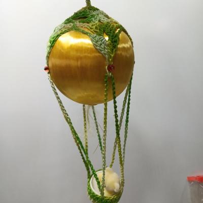 Vintage Gold string satin ornaments