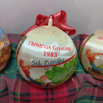 Four 1980's Christmas collectible ornaments - Baby's First