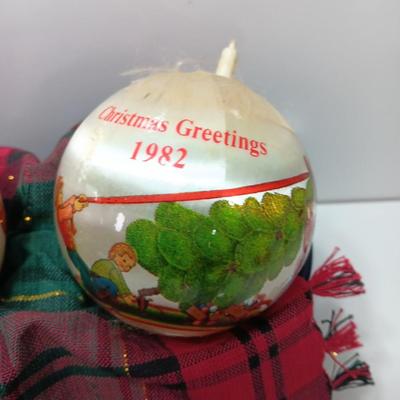 Four 1980's Christmas collectible ornaments - Baby's First