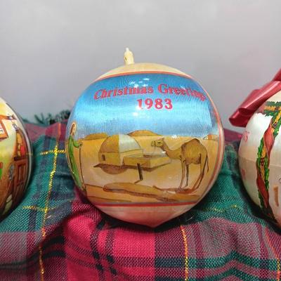 Four 1980's Christmas collectible ornaments - Baby's First