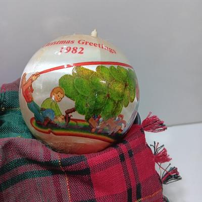 Four 1980's Christmas collectible ornaments - Baby's First