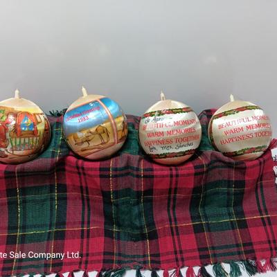 Four 1980's Christmas collectible ornaments - Baby's First