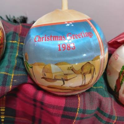 Four 1980's Christmas collectible ornaments - Baby's First