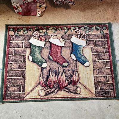 Large Collection of Christmas Pillows, Rugs, Mats, Quilts & More  (S1-JS)