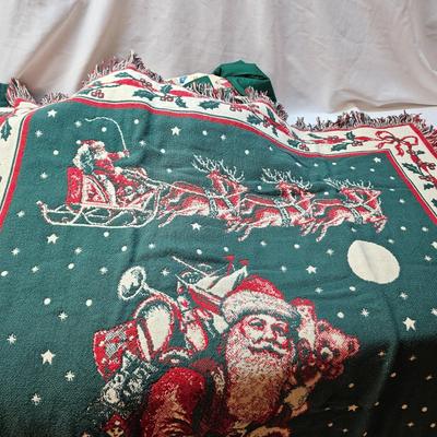 Large Collection of Christmas Pillows, Rugs, Mats, Quilts & More  (S1-JS)