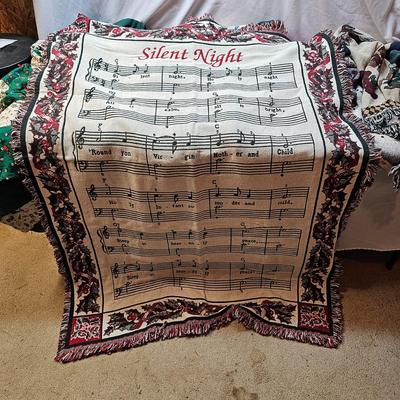 Large Collection of Christmas Pillows, Rugs, Mats, Quilts & More  (S1-JS)