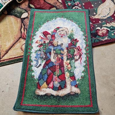 Large Collection of Christmas Pillows, Rugs, Mats, Quilts & More  (S1-JS)
