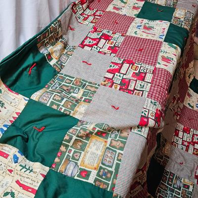 Large Collection of Christmas Pillows, Rugs, Mats, Quilts & More  (S1-JS)