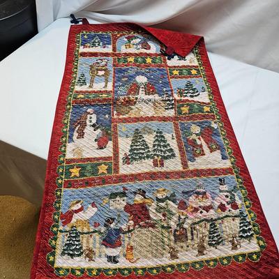 Large Collection of Christmas Pillows, Rugs, Mats, Quilts & More  (S1-JS)