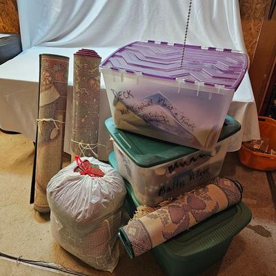 Large Collection of Christmas Pillows, Rugs, Mats, Quilts & More  (S1-JS)